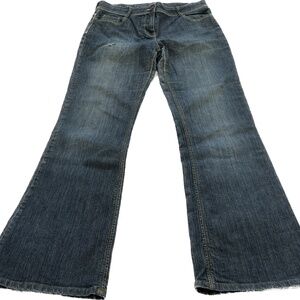 NEXT Jeans Bootcut Medium Wash 98% Cotton Size 14 L Blue Wide Leg